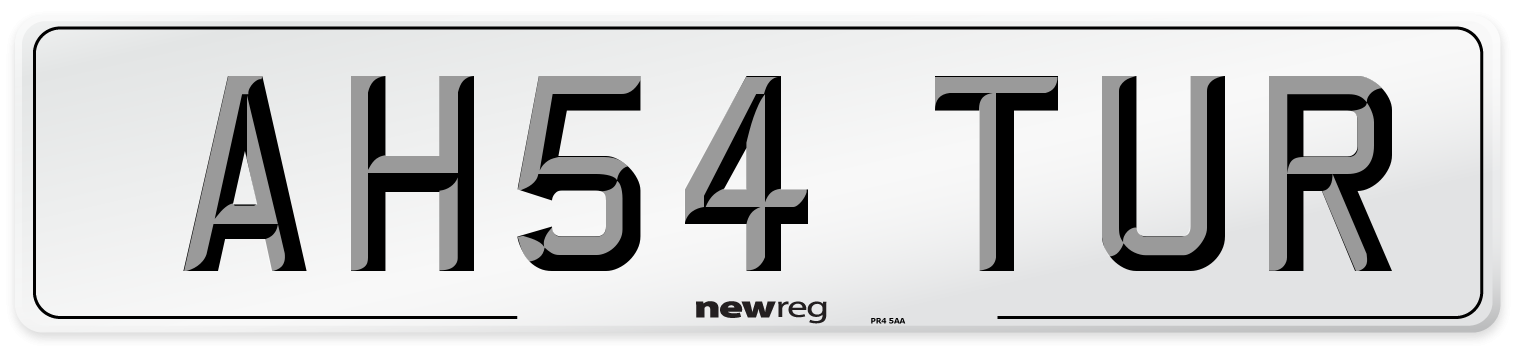 AH54 TUR Number Plate from New Reg
